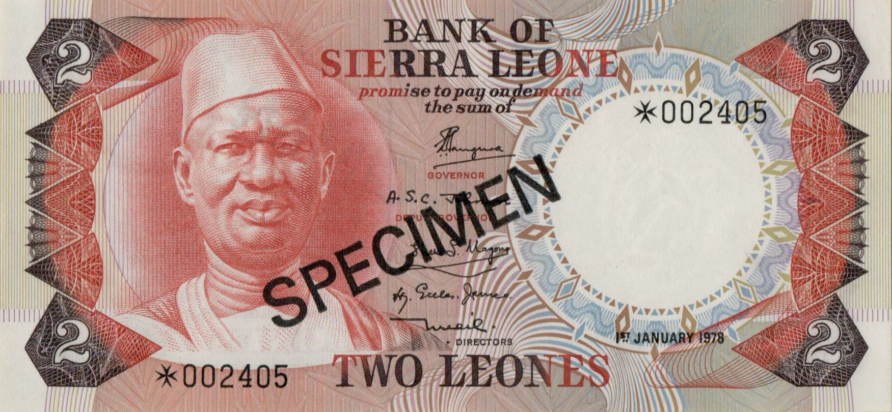 Sierra Leone 2 1978 UNC P-6/sb